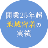 開業25年超、地域密着の実績